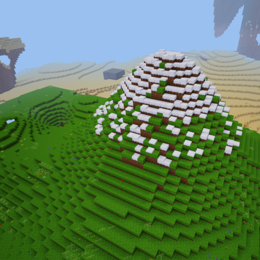 A small mountain smoothed with //smoothadv and topped with snow with //overlay